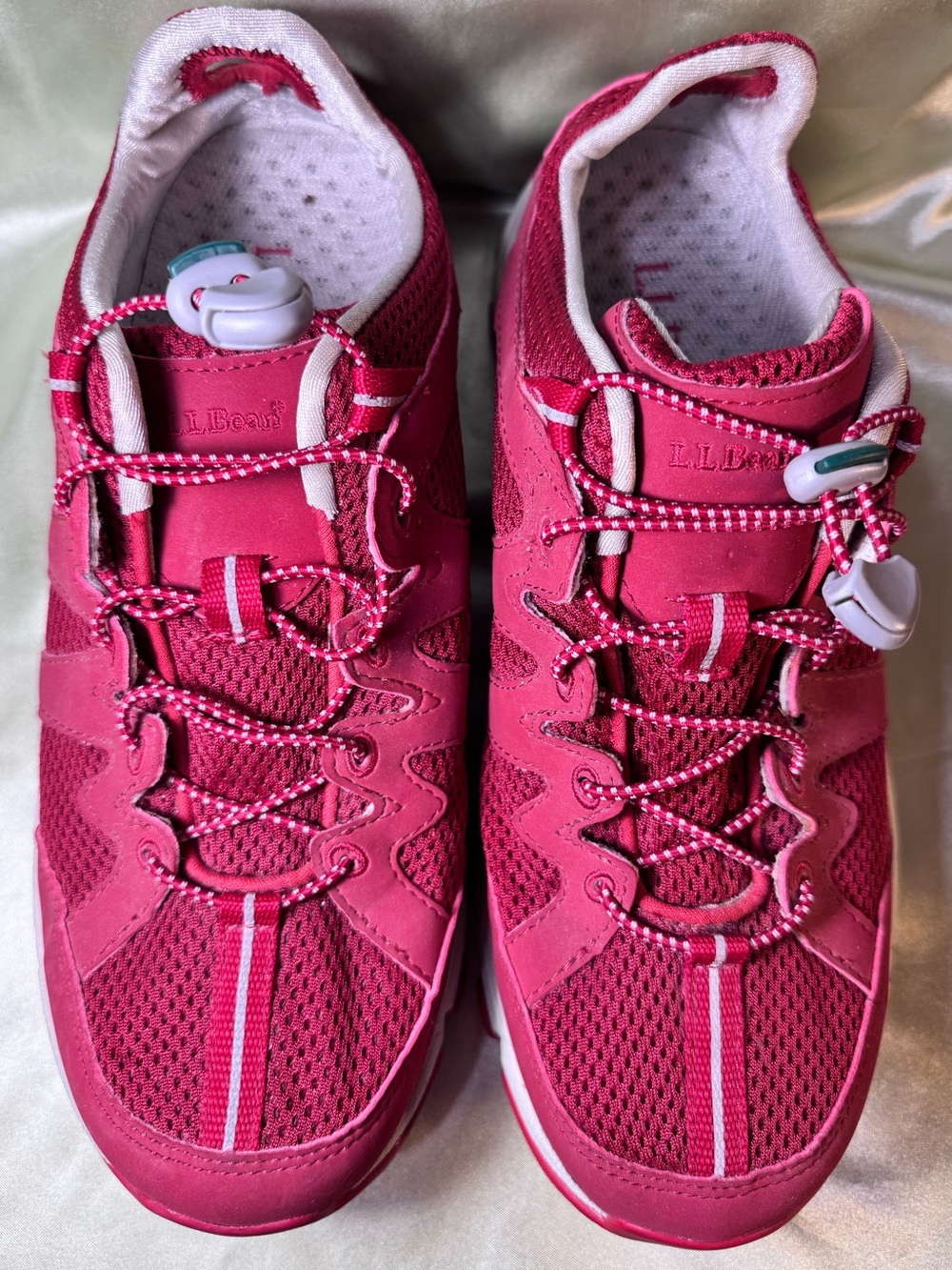 L.L. Bean Red Women's Athletic Mesh Hiking Trail Sneakers size 10 NWOT
